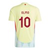 Conjunto (Camiseta+Pantalón Corto) España Dani Olmo 10 Segunda Equipación Euro 2024 - Niño